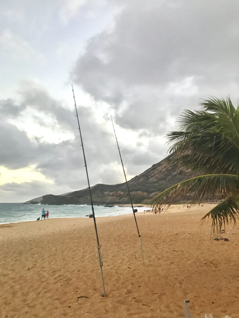 Comme un local fishing canes cannes à pêche Hawaii
