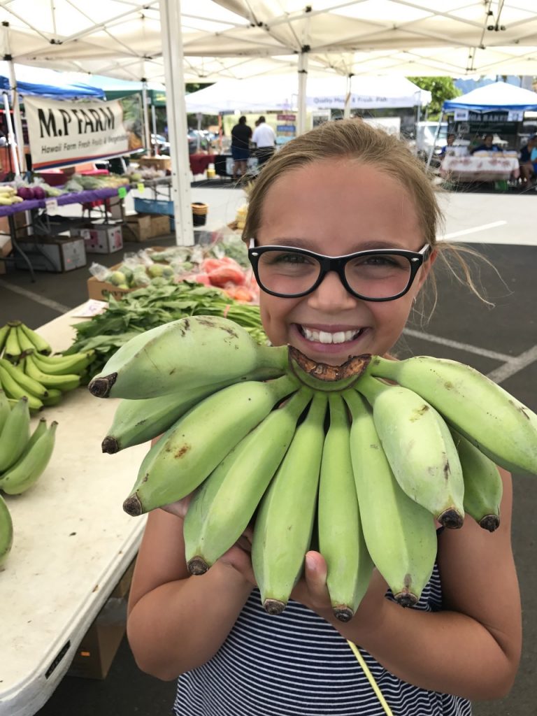 comme un local apple bananas marché local hawaii