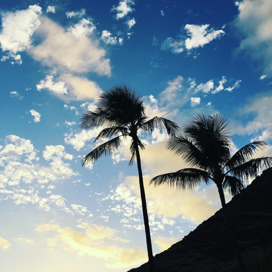 hawaii blues sunset blue
